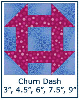 Churn Dash quilt block tutorial