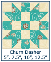 Churn Dasher quilt block tutorial