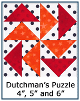 Dutchman's Puzzle quilt block tutorial