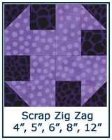 Scrap Zig Zag quilt block lesson