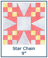 Star quilt-block patterns for an astronomical block challenge