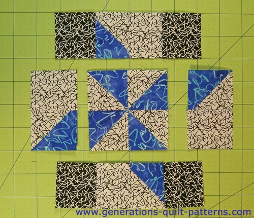 Blocks And Pinwheels Quilt Block: 6