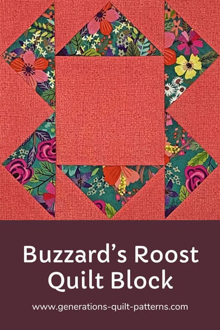 Buzzard's Roost Quilt Block: 4