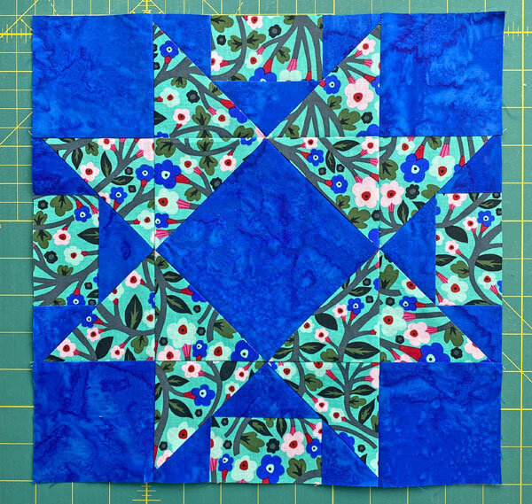 Cross and Square Quilt Block Tutorial for 4