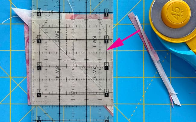 Diamond Ring Quilt Block Tutorial: 8