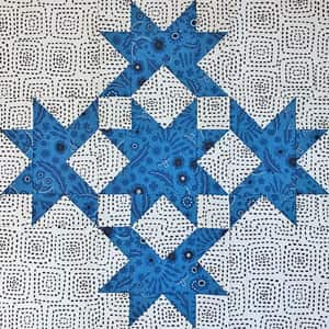 Click here to learn to make a Double Star quilt block 