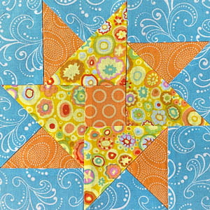 Click here to learn to make a Double Star quilt block 