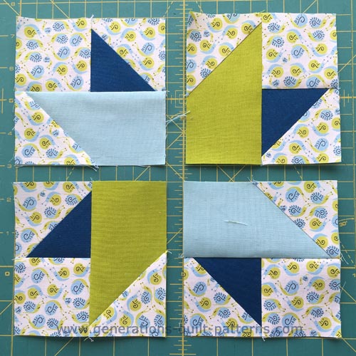 Duck Tracks Quilt Block in Four Sizes