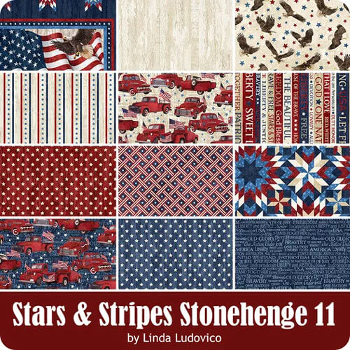 Blank Quilting Fabrics Fired Up! Silas M. Studio Patriotic Words