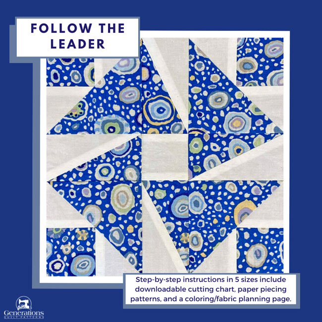 Follow The Leader Quilt Block Tutorial In 5 Sizes