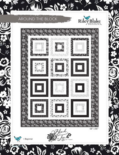 Black and White Fabric Jelly Roll - Black Tie Jelly Roll Riley Blake —  Block Party Quilt Co Precut Quilt Kits