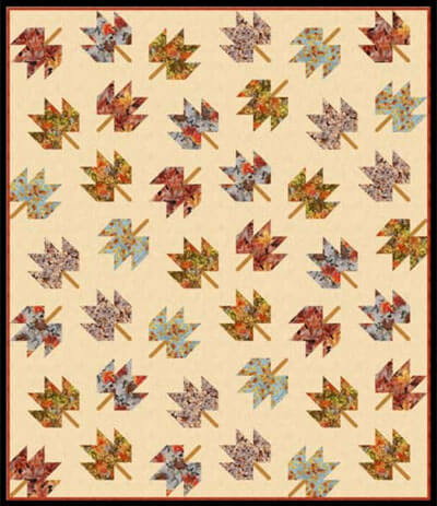 Sweater Weather store Quilt Kit by Maywood Studio - Fall Leaves Quilt Kit - Finished Size 52