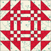 Missouri Puzzle Quilt Block: 7-1/2