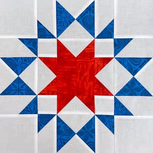 Click here to learn to make a Green Mountain Star quilt block 