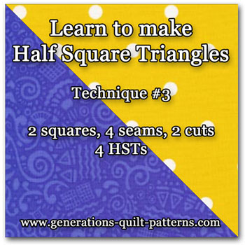 Half Square Triangle Units: Technique #3