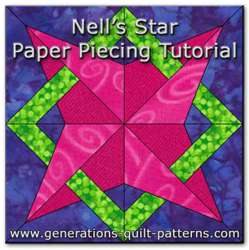 Nell's Star Quilt Block Pattern