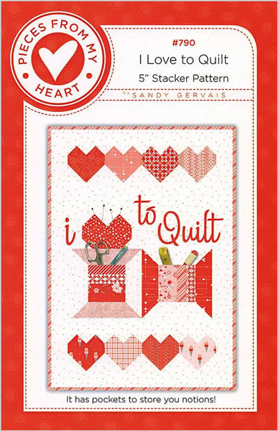 Head over Heels for Valentine Quilt Fabric By the Yard, Precuts & Kits