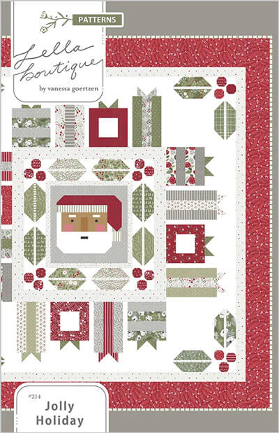 Easy Christmas Fabric Panel Quilt Kit Holly Jolly Snowman Quick Beginners