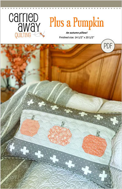 Fall Pillow Pattern with Pumpkin, Leaves, & Star - A Quilting Life