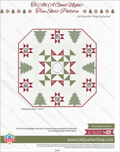 A New Christmas Tree Skirt Quilt Pattern ~ The Perfect Finishing Touch