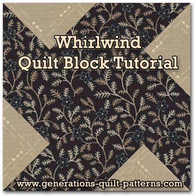 Quilting Pinwheel Quilt Blocks.Whirlwind Quilt Block Tutorial Instructions In 5 Sizes