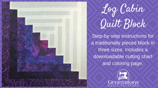 Download How to Make a Log Cabin Quilt Block - The easy way in 3 sizes